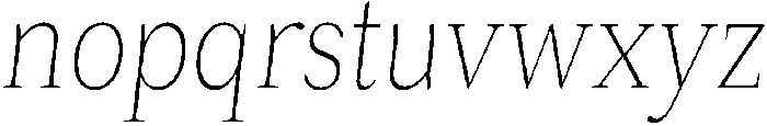 Roxetto Extra Light Condensed Slanted otf (200) Font LOWERCASE