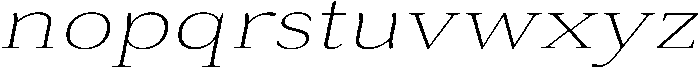 Roxetto Extra Light Expanded Slanted otf (200) Font LOWERCASE