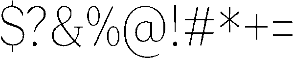 Roxetto Extra Light Semi Condensed otf (200) Font OTHER CHARS