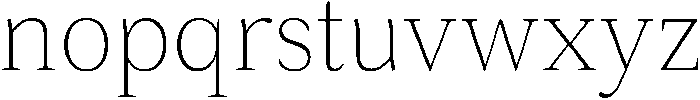 Roxetto Extra Light Semi Condensed otf (200) Font LOWERCASE