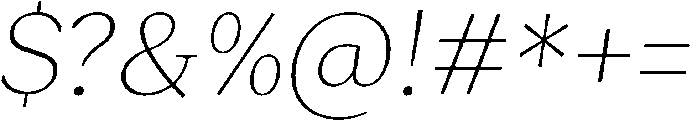 Roxetto Extra Light Slanted otf (200) Font OTHER CHARS