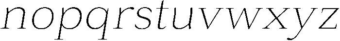 Roxetto Extra Light Slanted otf (200) Font LOWERCASE