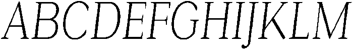 Roxetto Light Condensed Slanted otf (300) Font UPPERCASE