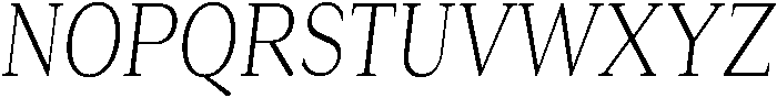 Roxetto Light Condensed Slanted otf (300) Font UPPERCASE