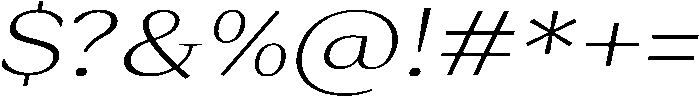 Roxetto Light Expanded Slanted otf (300) Font OTHER CHARS