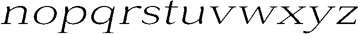 Roxetto Light Expanded Slanted otf (300) Font LOWERCASE