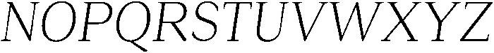 Roxetto Light Semi Condensed Slanted otf (300) Font UPPERCASE
