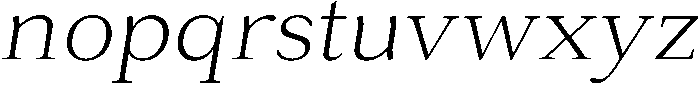 Roxetto Light Slanted otf (300) Font LOWERCASE
