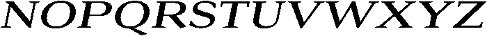 Roxetto Semi Bold Expanded Slanted otf (600) Font UPPERCASE