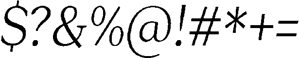 Roxetto Semi Condensed Slanted otf (400) Font OTHER CHARS