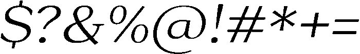 Roxetto Semi Expanded Slanted otf (400) Font OTHER CHARS