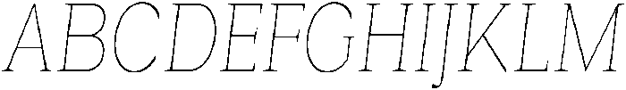 Roxetto Thin Condensed Slanted otf (100) Font UPPERCASE