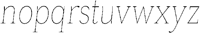 Roxetto Thin Condensed Slanted otf (100) Font LOWERCASE