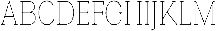 Roxetto Thin Condensed otf (100) Font UPPERCASE