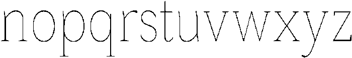 Roxetto Thin Condensed otf (100) Font LOWERCASE