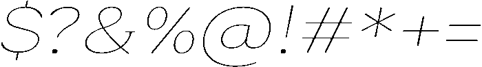 Roxetto Thin Expanded Slanted otf (100) Font OTHER CHARS