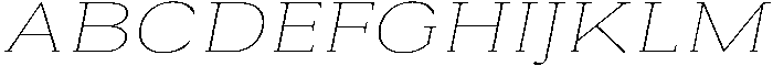 Roxetto Thin Expanded Slanted otf (100) Font UPPERCASE