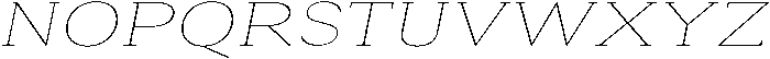 Roxetto Thin Expanded Slanted otf (100) Font UPPERCASE
