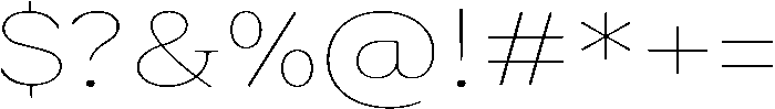 Roxetto Thin Expanded otf (100) Font OTHER CHARS