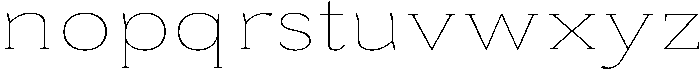 Roxetto Thin Expanded otf (100) Font LOWERCASE