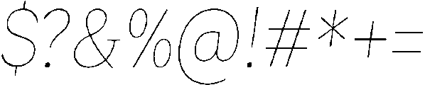 Roxetto Thin Semi Condensed Slanted otf (100) Font OTHER CHARS