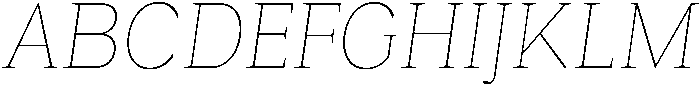 Roxetto Thin Semi Condensed Slanted otf (100) Font UPPERCASE