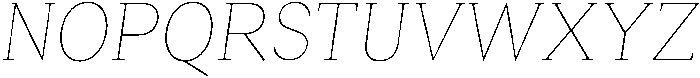 Roxetto Thin Semi Condensed Slanted otf (100) Font UPPERCASE