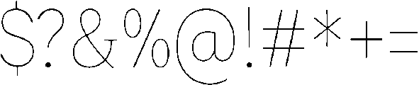 Roxetto Thin Semi Condensed otf (100) Font OTHER CHARS