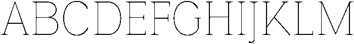 Roxetto Thin Semi Condensed otf (100) Font UPPERCASE