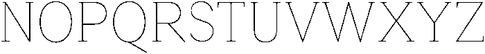 Roxetto Thin Semi Condensed otf (100) Font UPPERCASE