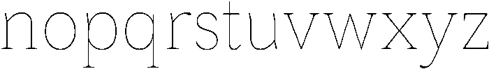Roxetto Thin Semi Condensed otf (100) Font LOWERCASE