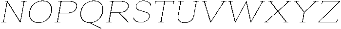 Roxetto Thin Semi Expanded Slanted otf (100) Font UPPERCASE