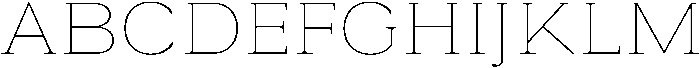 Roxetto Thin Semi Expanded otf (100) Font UPPERCASE