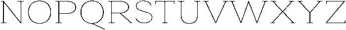 Roxetto Thin Semi Expanded otf (100) Font UPPERCASE