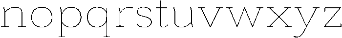 Roxetto Thin Semi Expanded otf (100) Font LOWERCASE