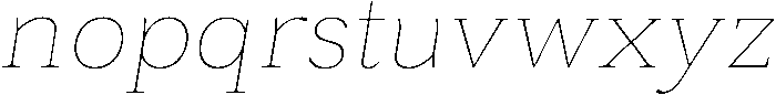 Roxetto Thin Slanted otf (100) Font LOWERCASE