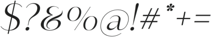 Royal Affair Extra Light Italic otf (200) Font OTHER CHARS