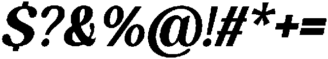 Royal Club Bold Italic otf (700) Font OTHER CHARS