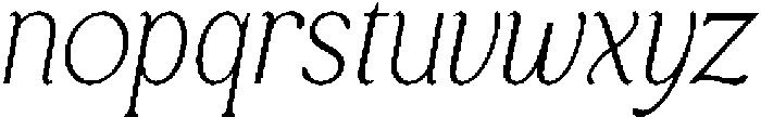 Royal Club Thin Italic otf (100) Font LOWERCASE