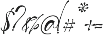 Royal Signature Italic otf (400) Font OTHER CHARS