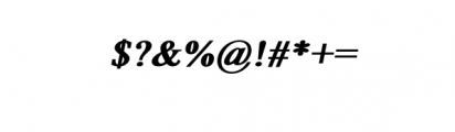 ROMANSHA BLACK HEAVY ITALIC.otf Font OTHER CHARS