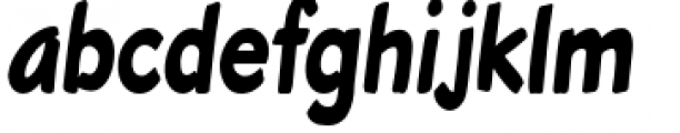 Roadbrush Condensed Italic Font LOWERCASE