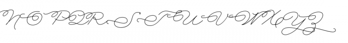 Rolling Pen Curly Font UPPERCASE
