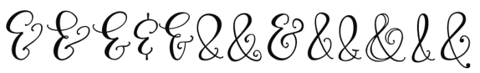 Roseroot Cottage Font Collection Roseroot Cottage Ampersands Font UPPERCASE