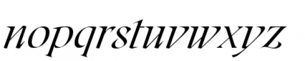 Roxborough Thin Italic Font LOWERCASE