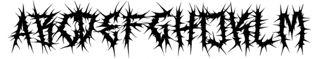 ROSE THORNS - Death Metal Band Font Font UPPERCASE