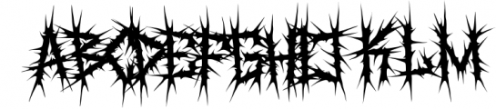 ROSE THORNS - Death Metal Band Font Font LOWERCASE