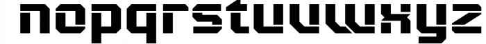 Routhem Stencil Font LOWERCASE