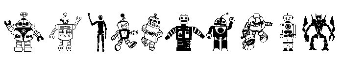 ROBOTS Font OTHER CHARS
