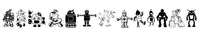ROBOTS Font UPPERCASE